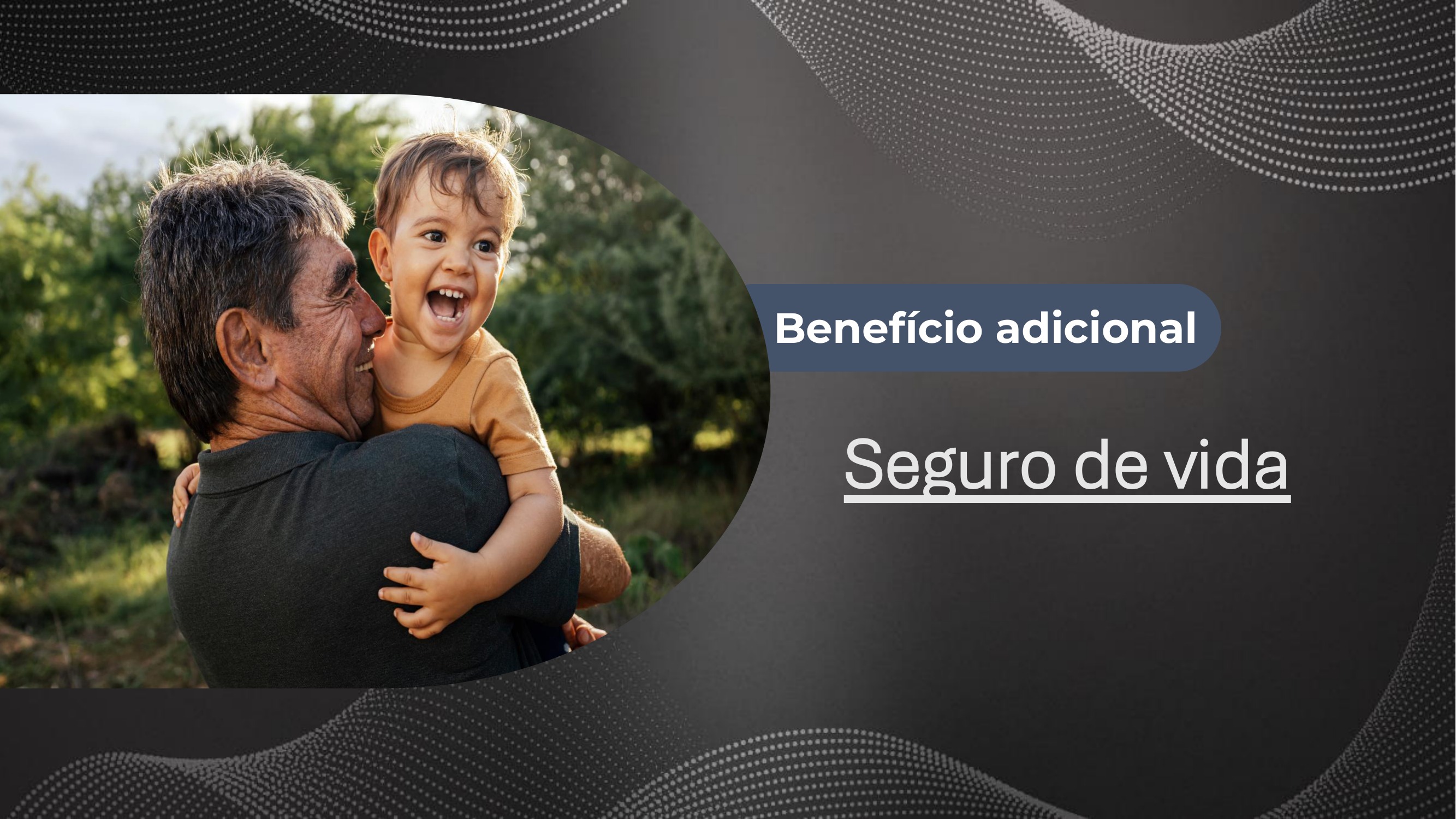 Seguro de vida como benefício adicional para famílias, ilustrado com imagem humanizada.
